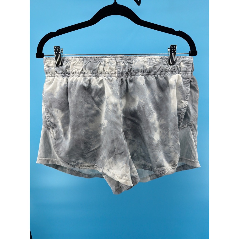 Athletic Works Womens Grey Tie Dye Running Shorts Size L 12-14 Active Gym Yoga